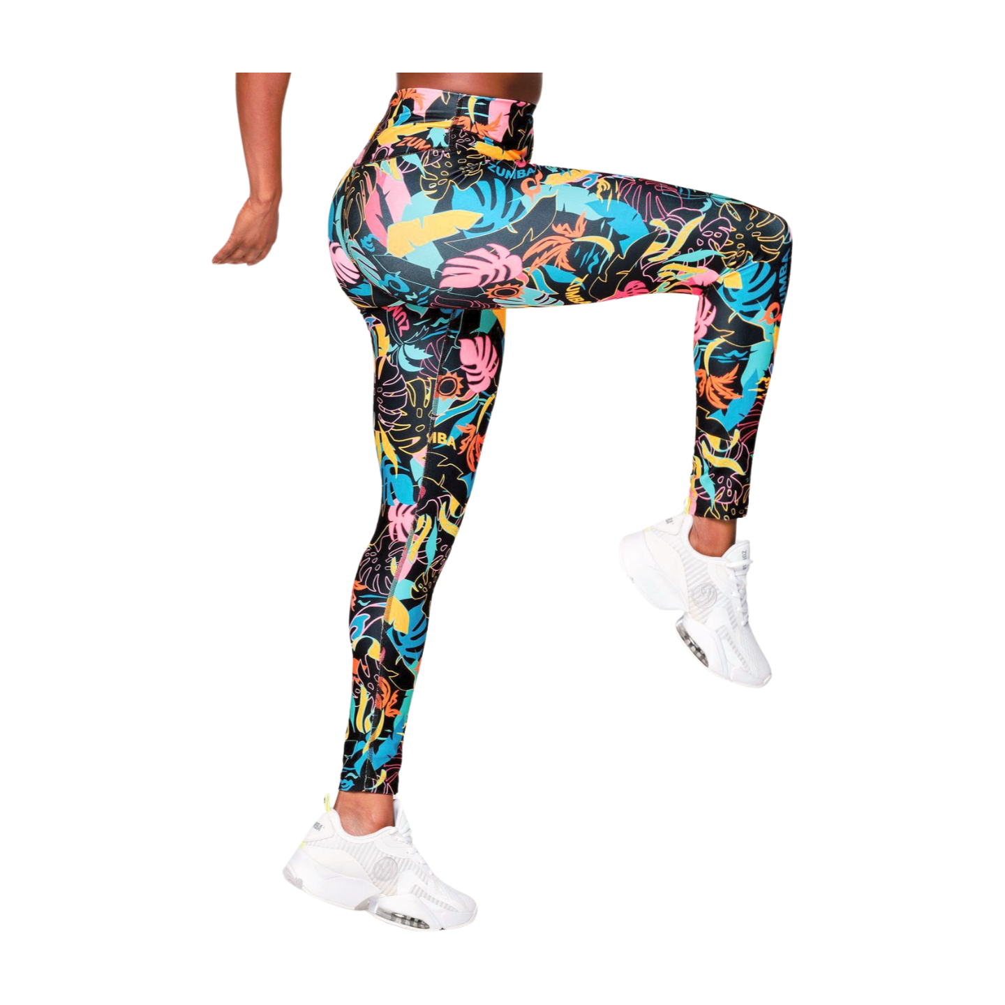 Zumba Palm Party High Waisted Ankle Leggings