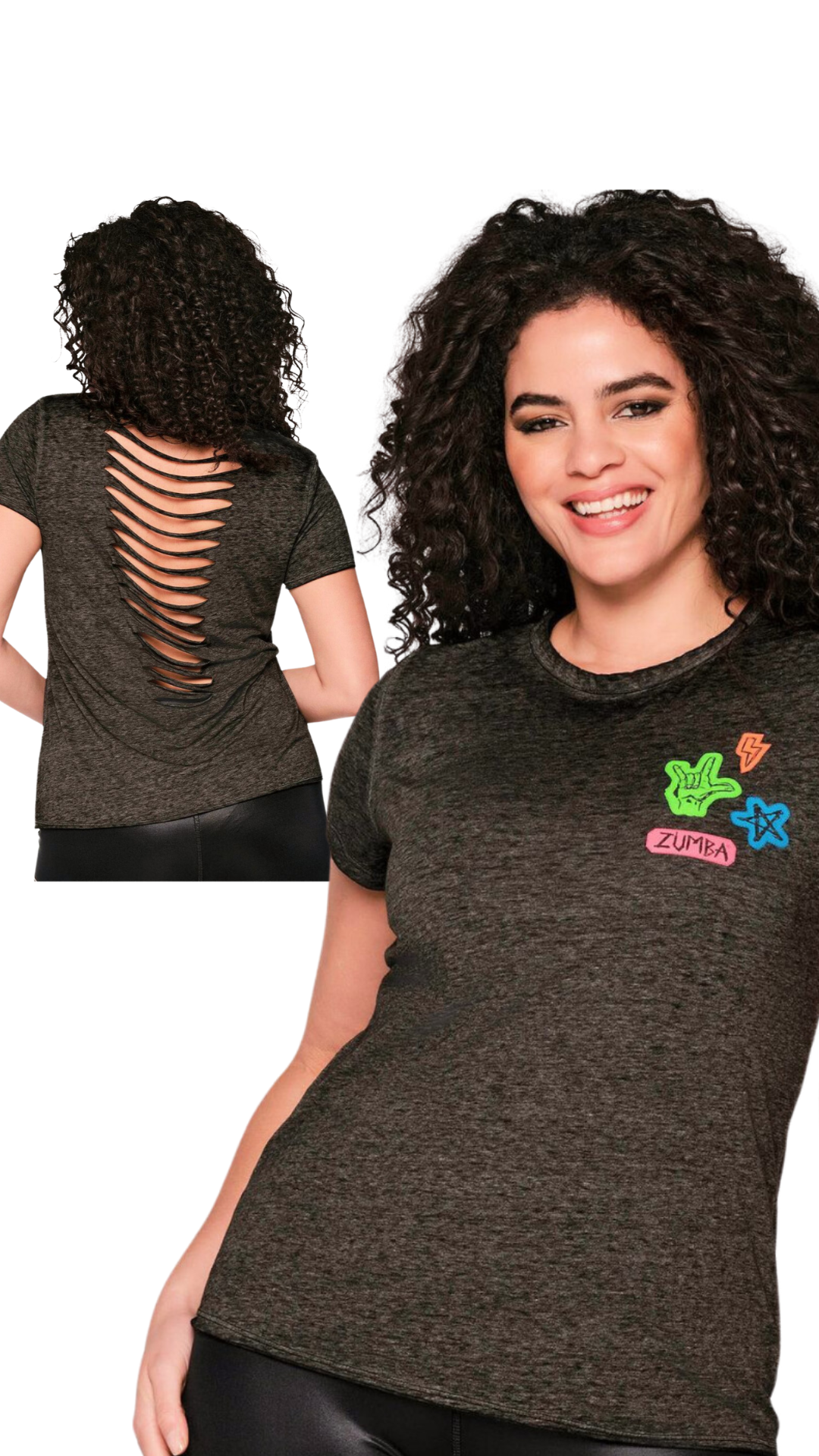 Zumba Fired Up Slashed Back Top