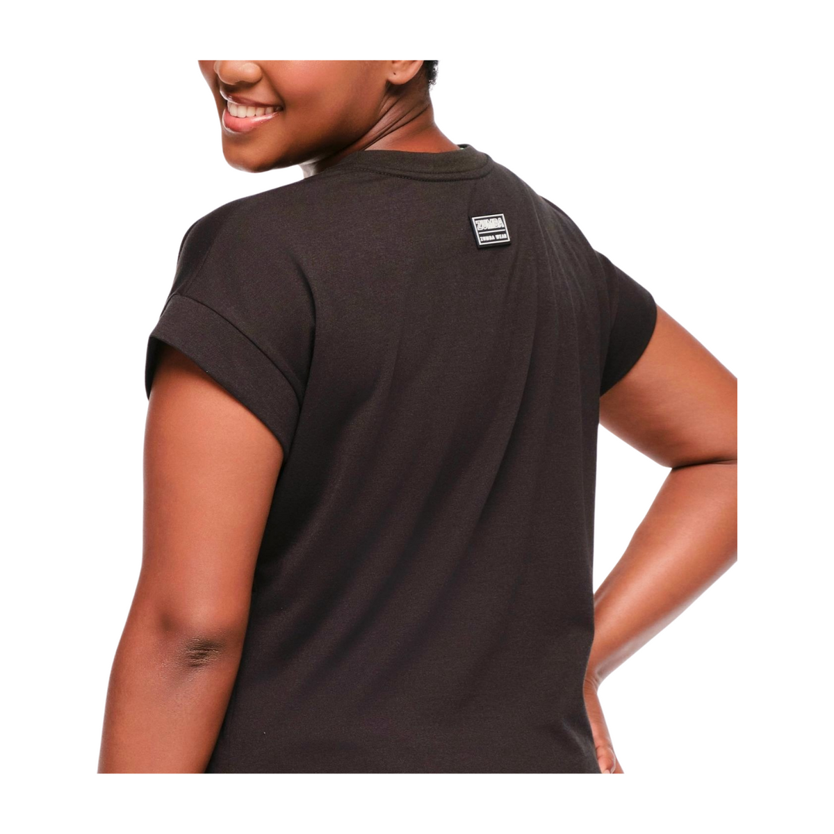 新作♪ズンバ Zumba Funscape Crew Neck Tee With Back Slashes Funscape Crew Neck Tee With Back Slashes – Zumba Wear