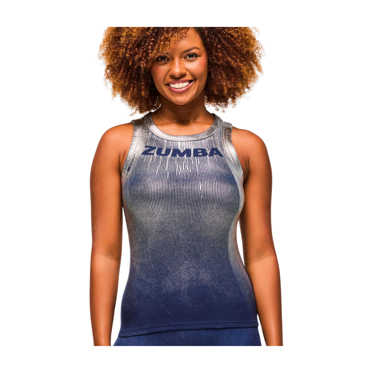 新作♪ズンバ ZUMBA Blue Jean Fitted High Neck Tank - White Blue Jean Fitted High Neck Tank – Zumba Wear | STRONG iD