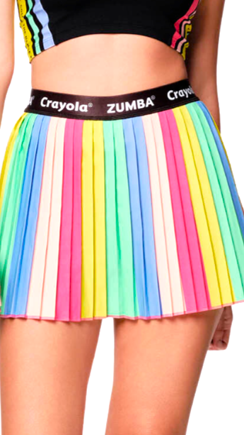 Zumba X Crayola Colour The Dance Floor Pleated Skort (Special Order)