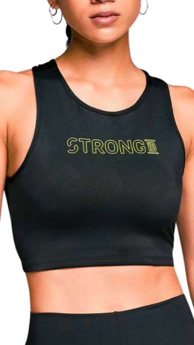 STRONG iD High Neck Lined Crop Tank (Pre-Order)