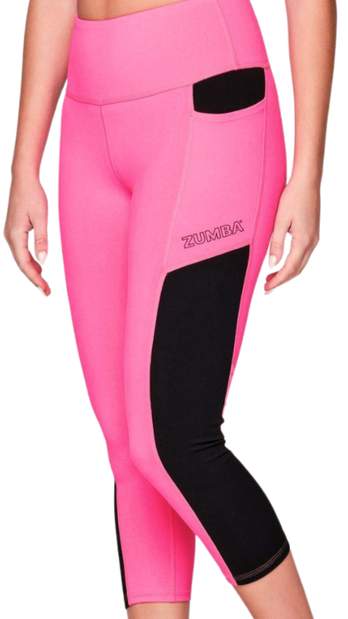 Zumba Electric Bright High Waisted Crop Leggings (Special Order)