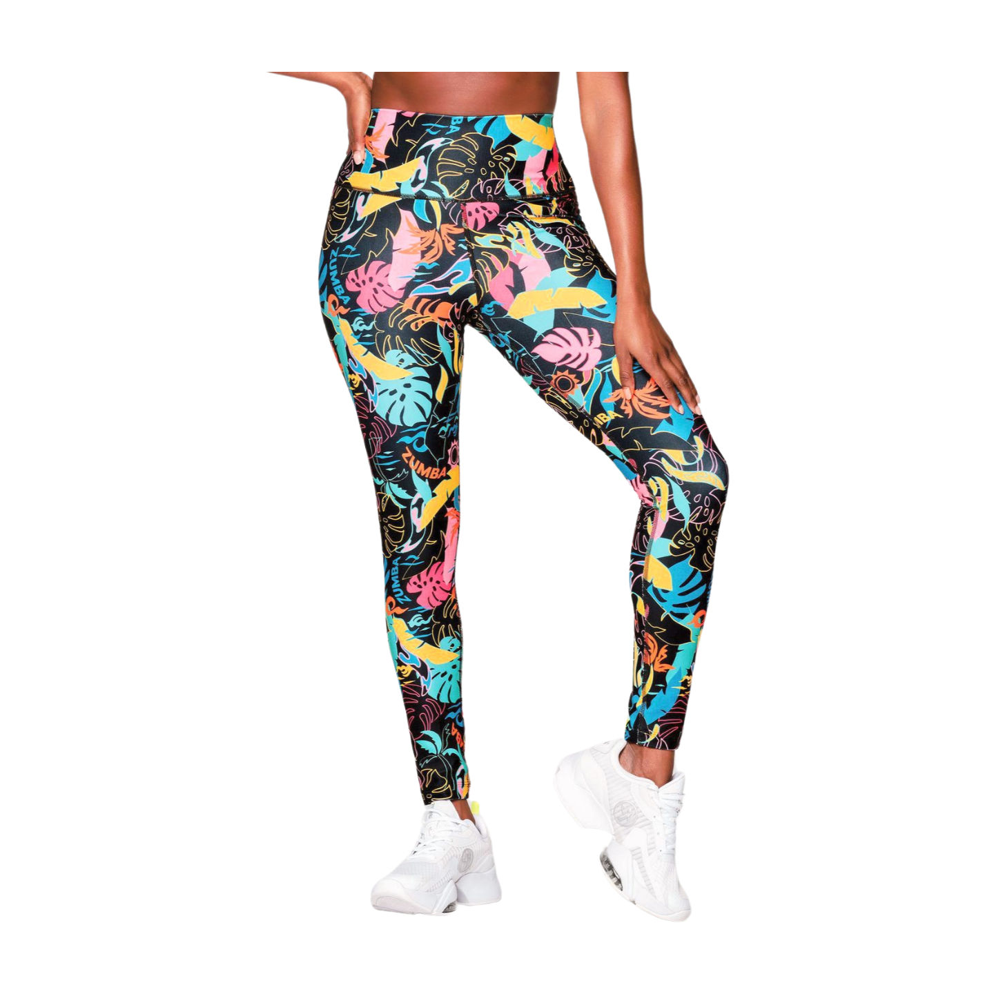 Zumba Palm Party High Waisted Ankle Legging (Special Order)