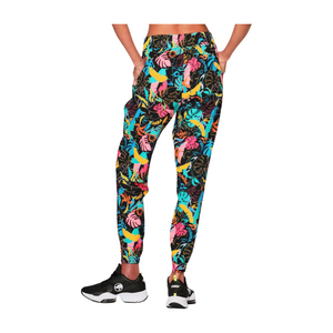 Zumba Palm Party High Waisted Track Pants (Special Order)