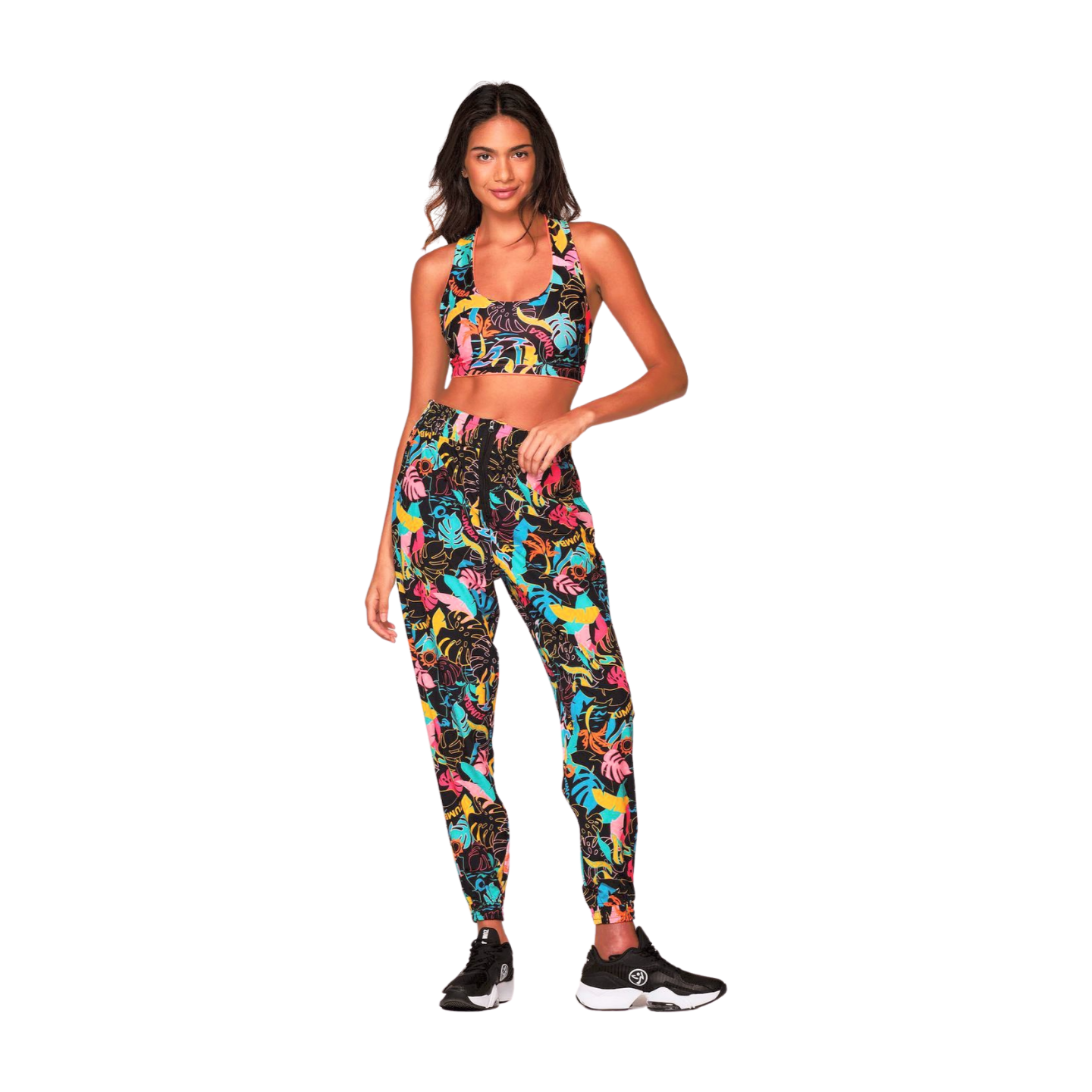 Zumba Palm Party High Waisted Track Pants (Special Order)