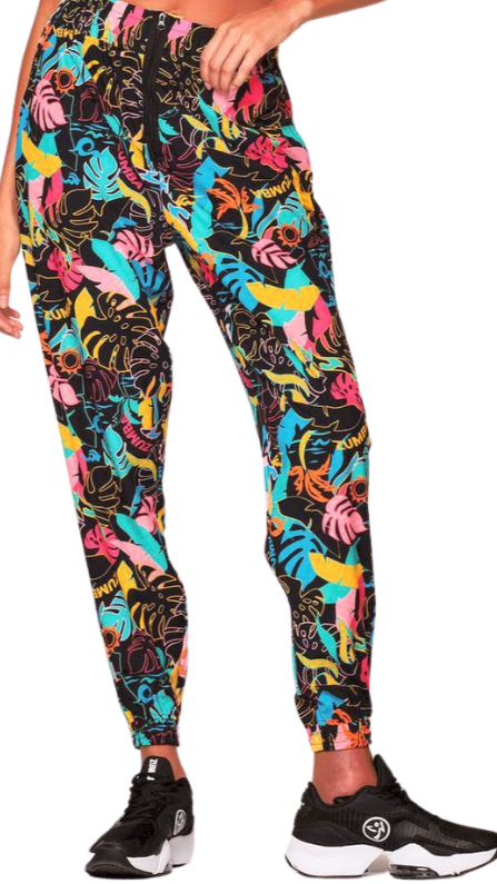 Zumba Palm Party High Waisted Track Pants (Pre-Order)