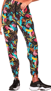 Zumba Palm Party High Waisted Track Pants (Special Order)