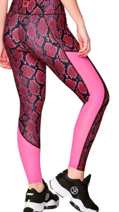 Zumba Love Snakeskin High Waisted Ankle Leggings (Special Order)