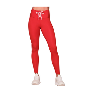 Retro Zumba Laced Up High Waisted Ankle Leggings (Pre-Order)