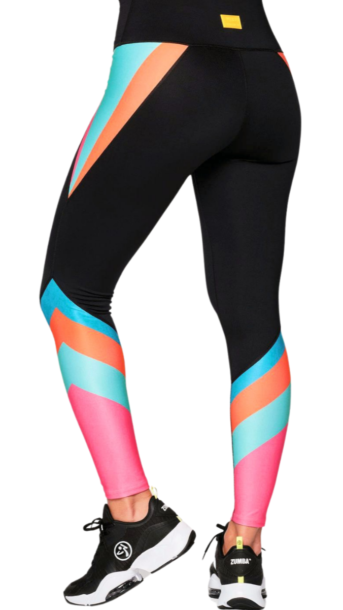 Zumba Beach Party High Waisted Ankle Leggings (Special Order)