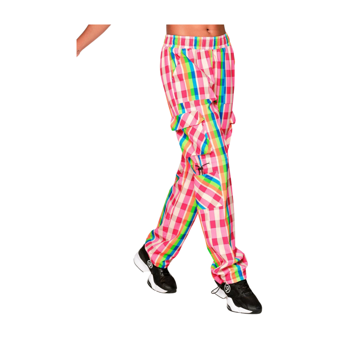 Zumba Plaid Pop Cargo Pants (Special Order)