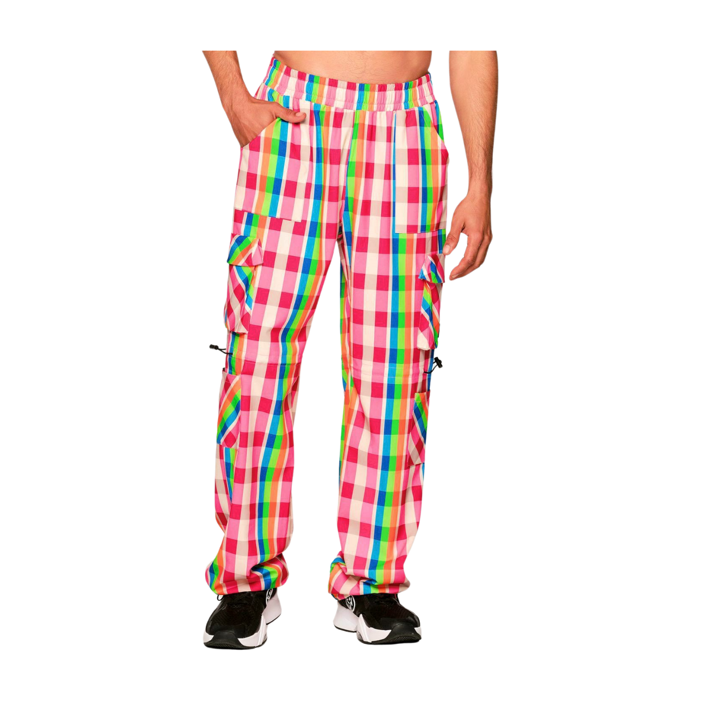 Zumba Plaid Pop Cargo Pants (Special Order)