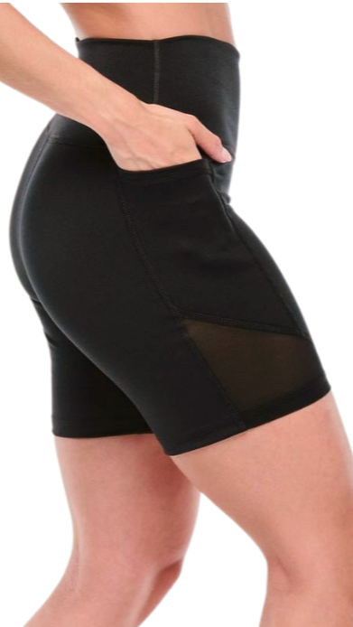 Funscape High Waisted Biker Shorts With Mesh (Special Order)