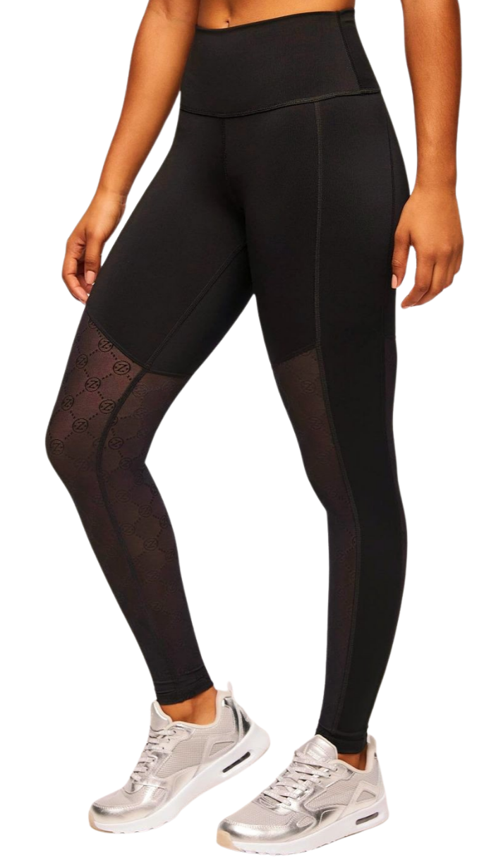 Zumba Runway High Waisted Ankle Leggings With Mesh Inserts (Special Order)