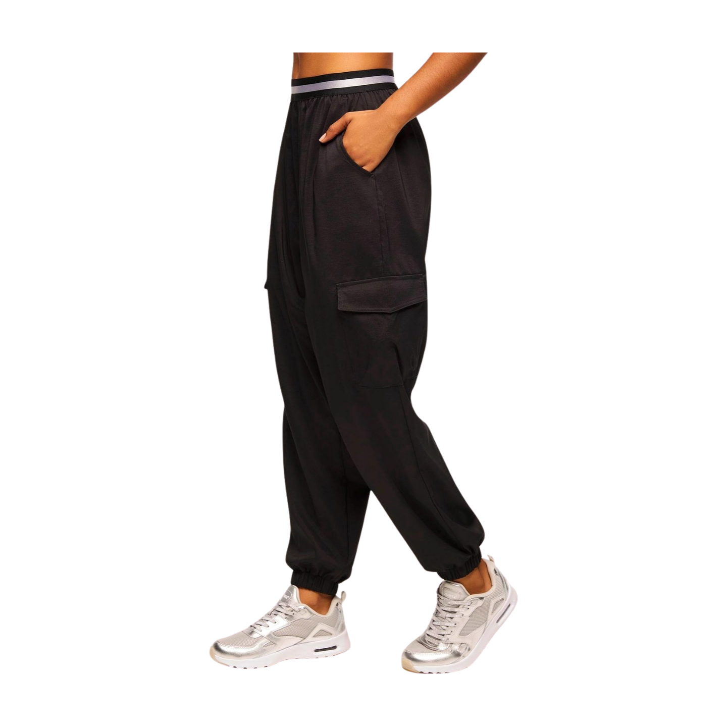 Zumba Runway Parachute Cargo Pants With Elastic Waistband (Special Order)