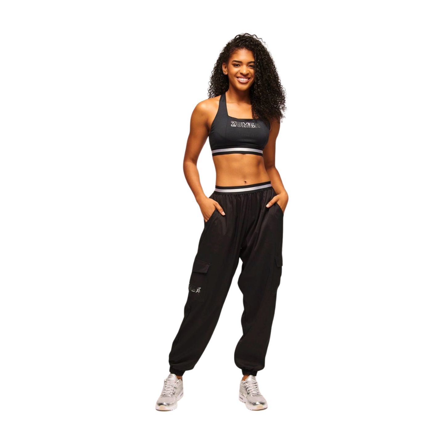 Zumba Runway Parachute Cargo Pants With Elastic Waistband (Special Order)