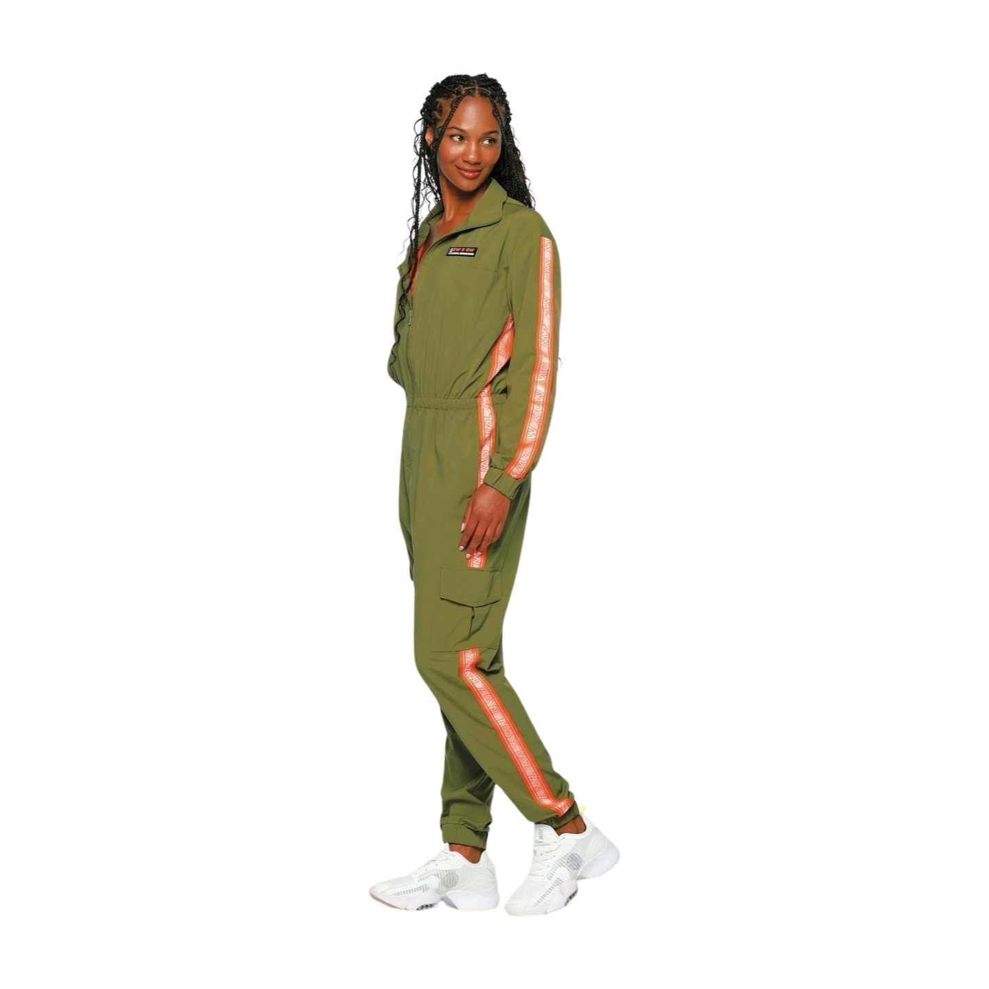 ZW X GW Mock Neck Woven Cargo Jumpsuit (Special Order)