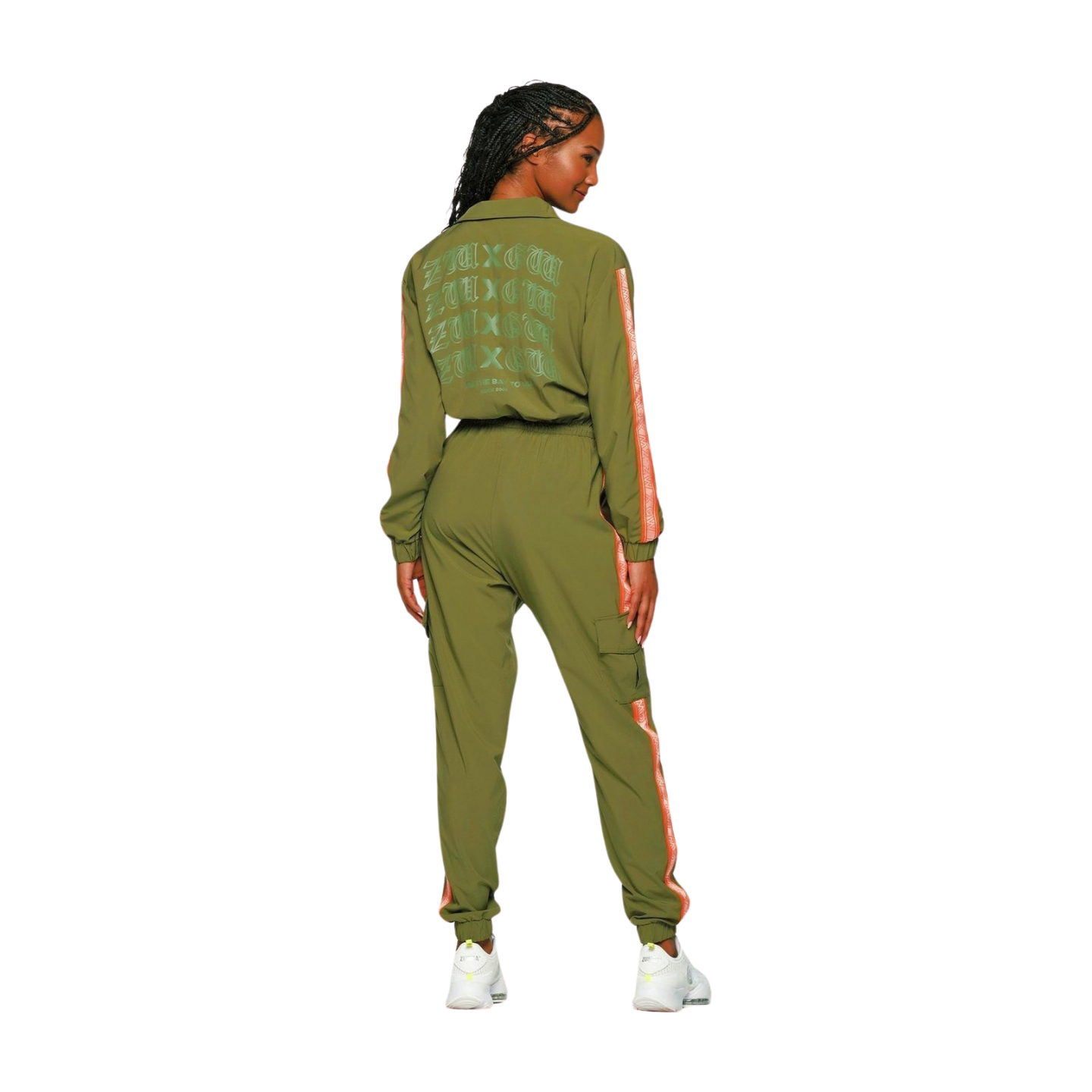 ZW X GW Mock Neck Woven Cargo Jumpsuit (Special Order)