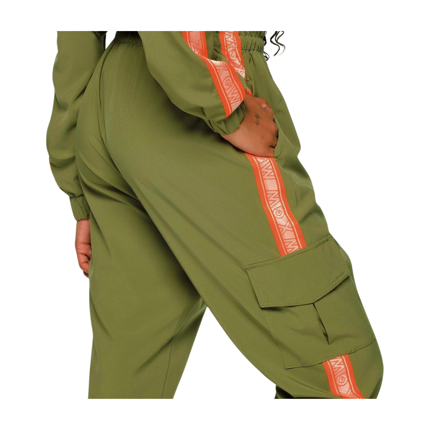 ZW X GW Mock Neck Woven Cargo Jumpsuit (Special Order)
