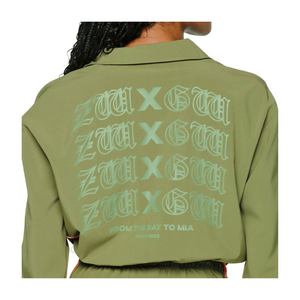 ZW X GW Mock Neck Woven Cargo Jumpsuit (Special Order)