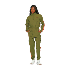 ZW X GW Mock Neck Woven Cargo Jumpsuit (Special Order)