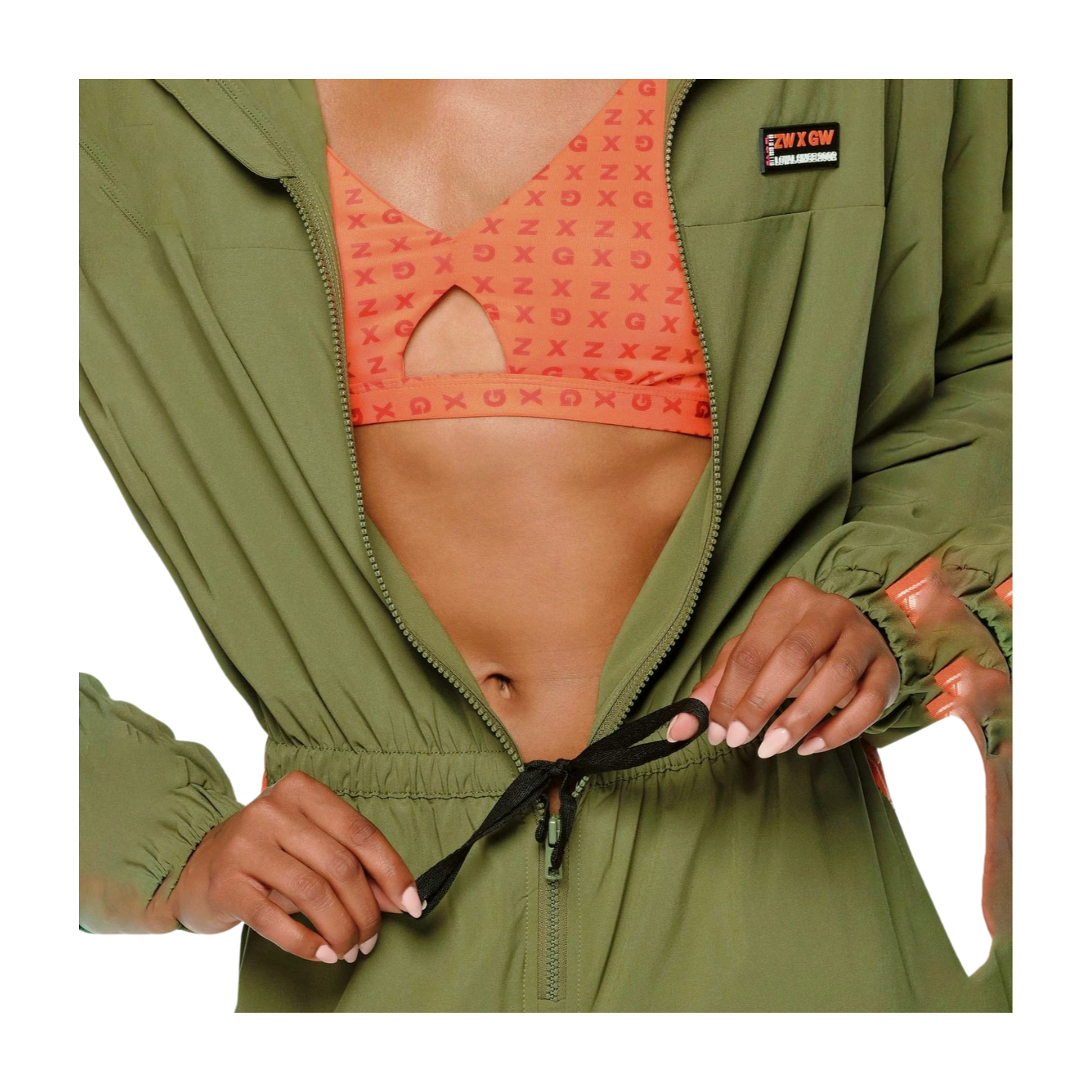 ZW X GW Mock Neck Woven Cargo Jumpsuit (Special Order)