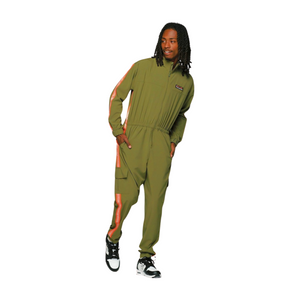 ZW X GW Mock Neck Woven Cargo Jumpsuit (Special Order)