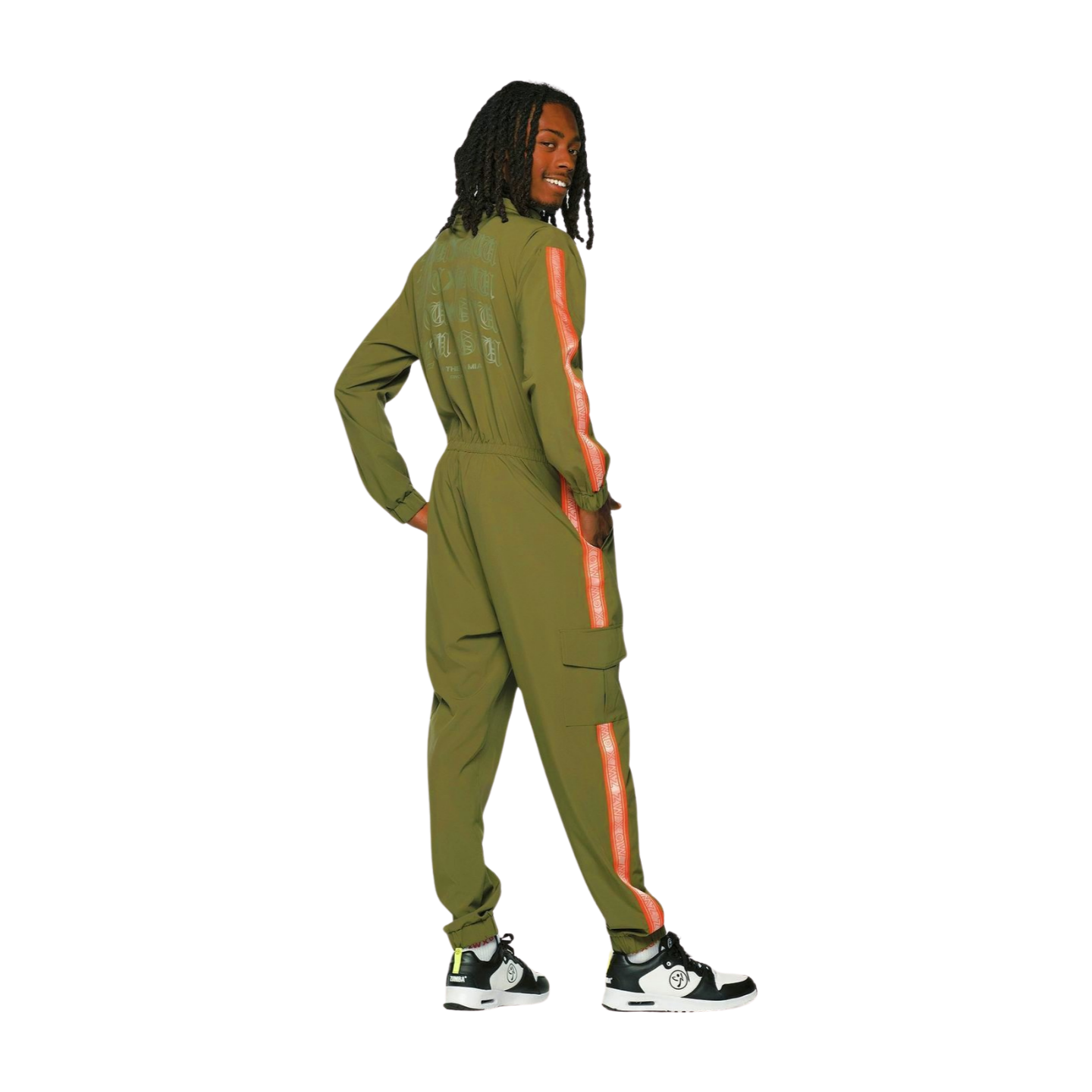 ZW X GW Mock Neck Woven Cargo Jumpsuit (Special Order)