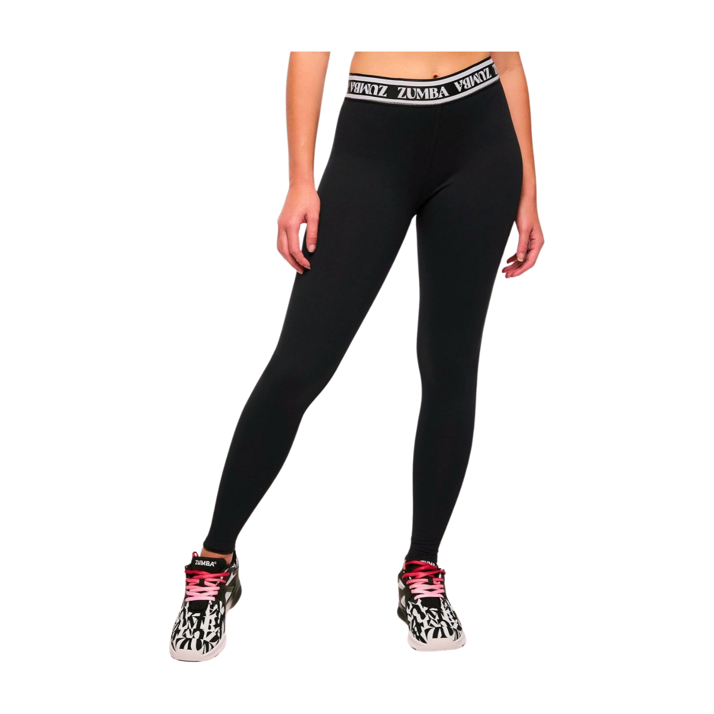 Zumba Haus Elastic Waistband High Rise Ankle Leggings