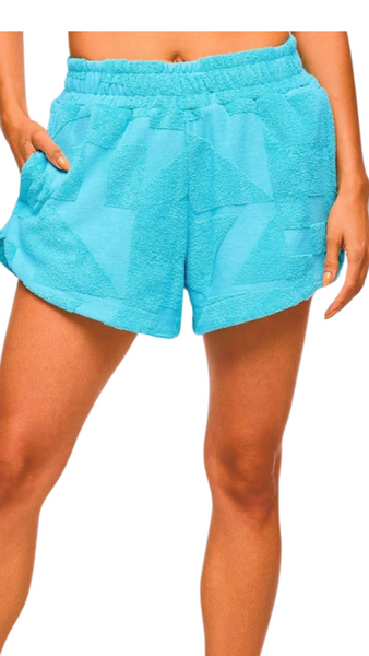 ズンバ Zumba Rays Curved Running Shorts All Out Aqua Zumba