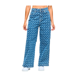 Blue Jean Baggy Denim Cargo Pants