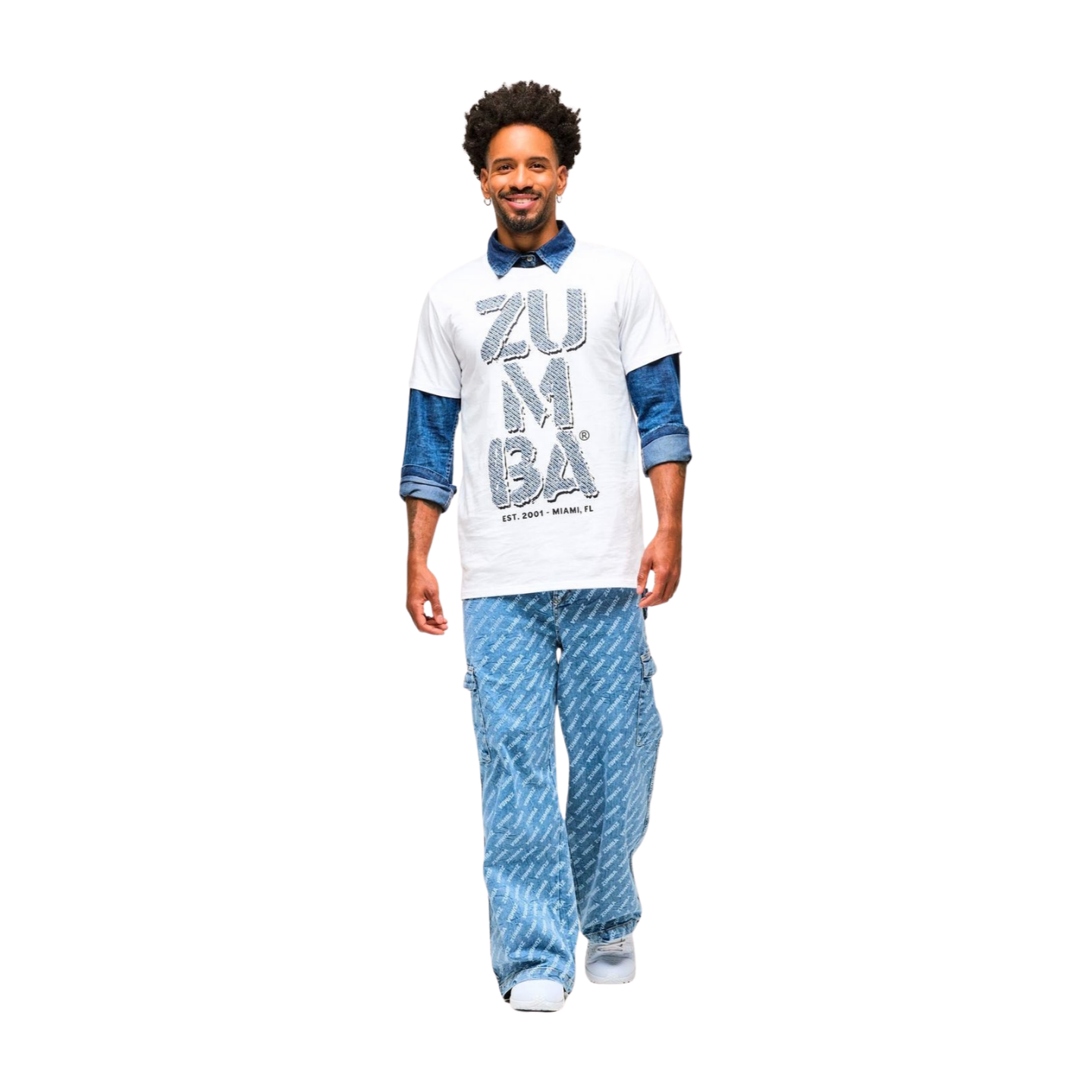 Blue Jean Baggy Denim Cargo Pants