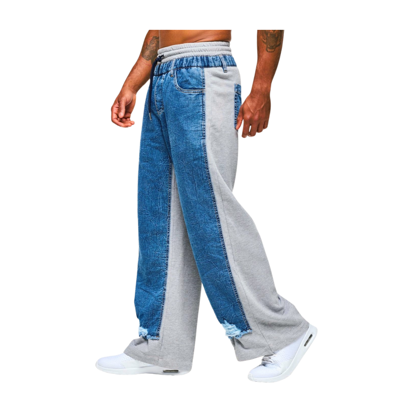 Blue Jean Denim Sweatpants