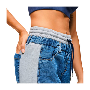 Blue Jean Denim Sweatpants