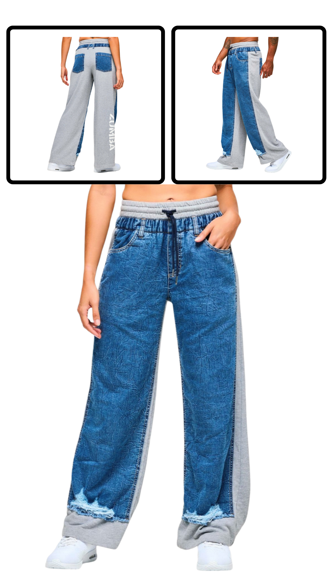Blue Jean Denim Sweatpants