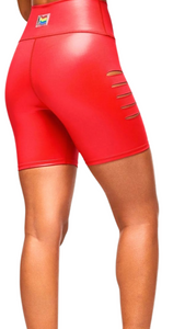 Zumba High Waisted Biker Shorts With Slashes