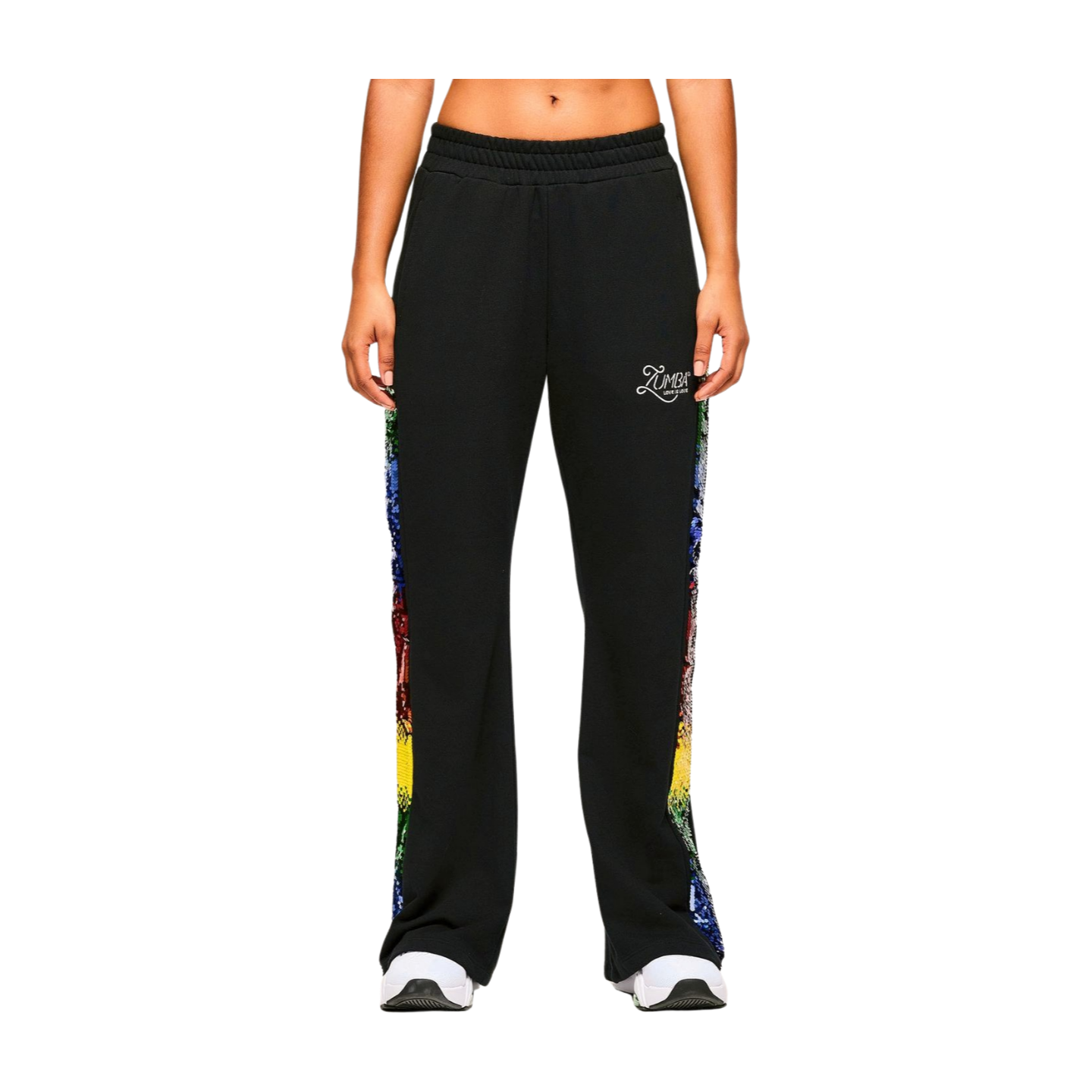 Zumba Wide Leg Sweatpants With Sequin Panels (Pre-Order)