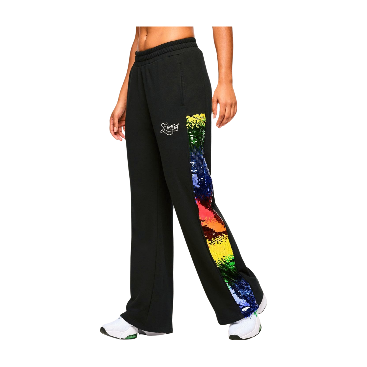 Zumba Wide Leg Sweatpants With Sequin Panels (Pre-Order)