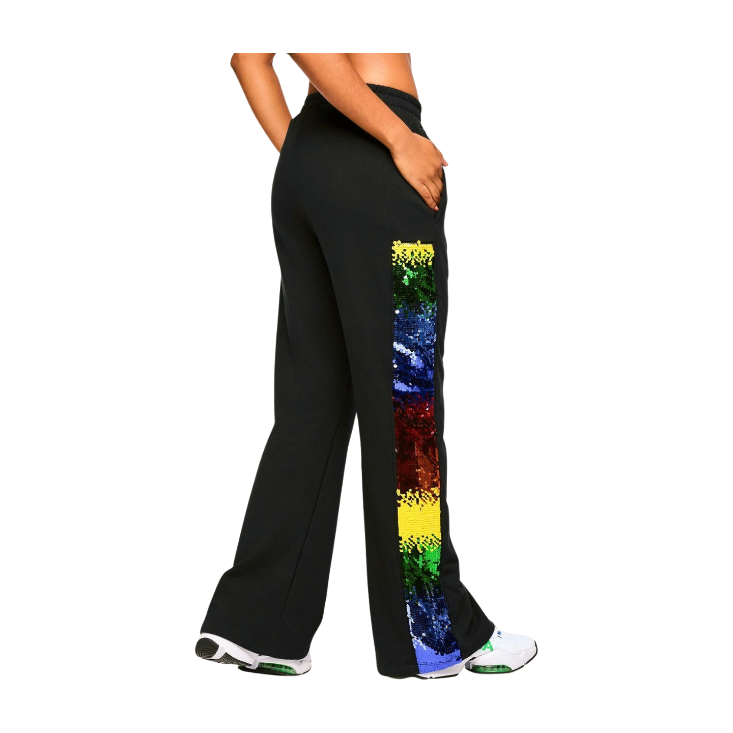 Zumba Wide Leg Sweatpants With Sequin Panels (Pre-Order)
