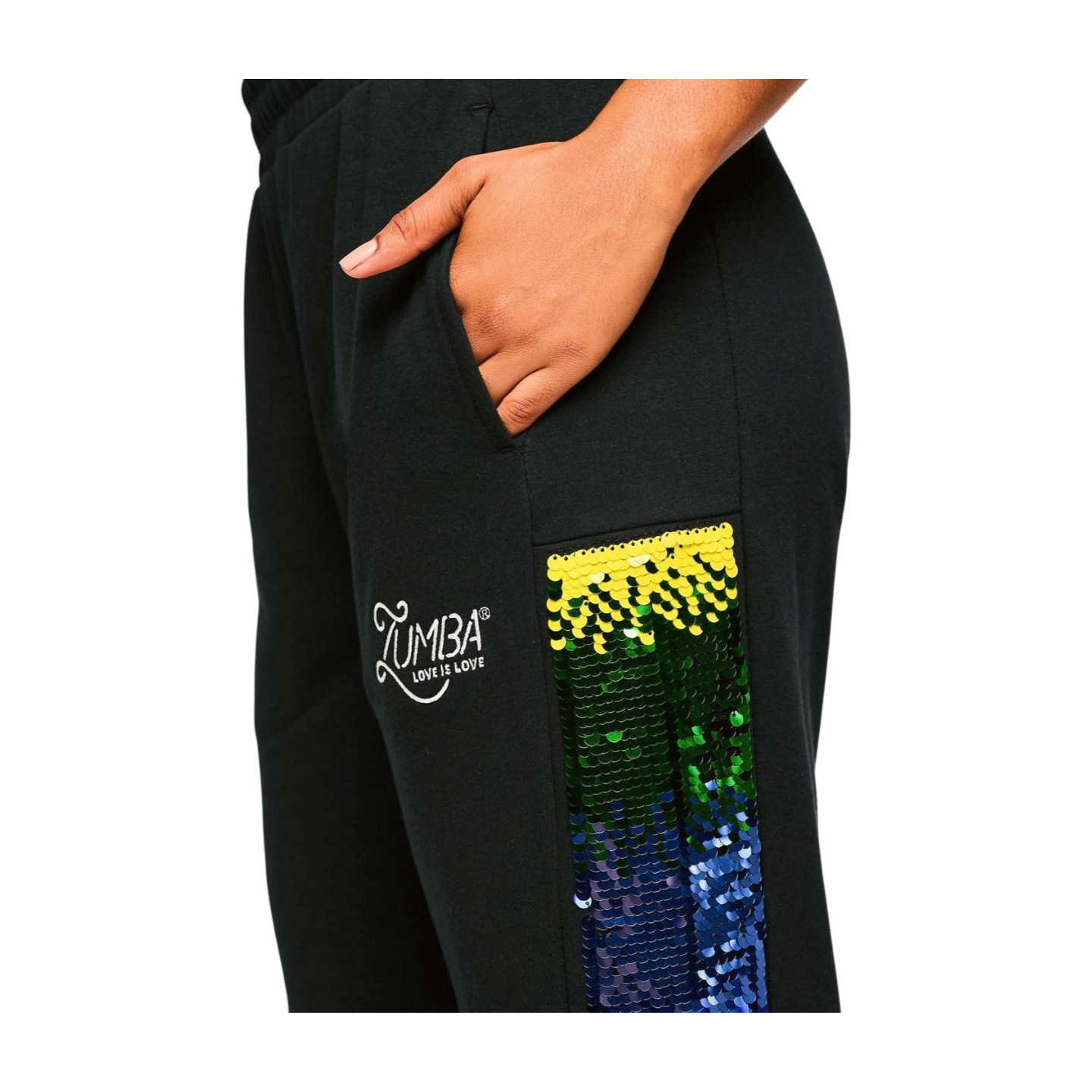 Zumba Wide Leg Sweatpants With Sequin Panels (Pre-Order)