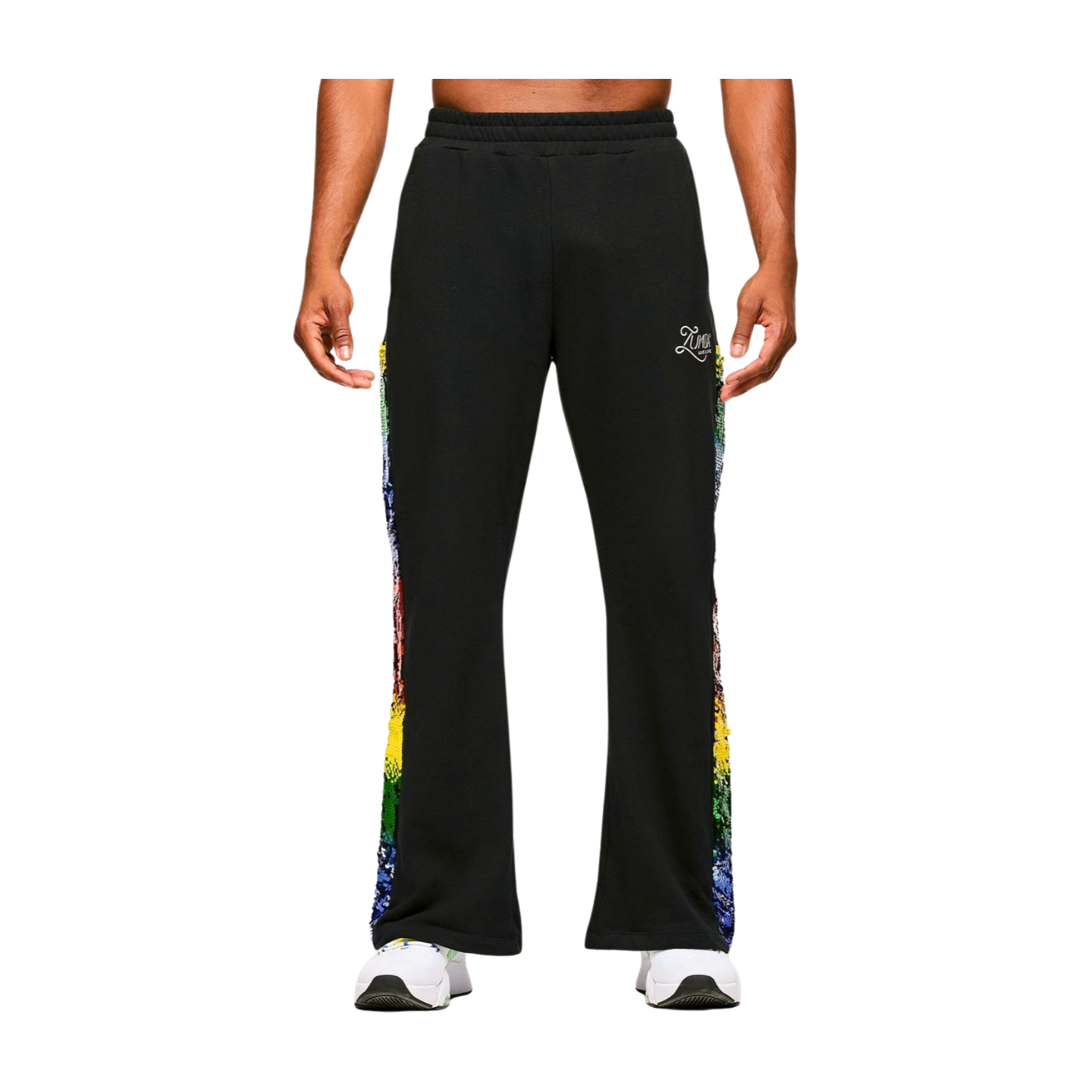 Zumba Wide Leg Sweatpants With Sequin Panels (Pre-Order)
