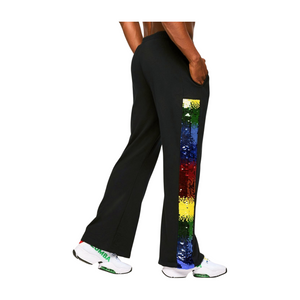 Zumba Wide Leg Sweatpants With Sequin Panels (Pre-Order)