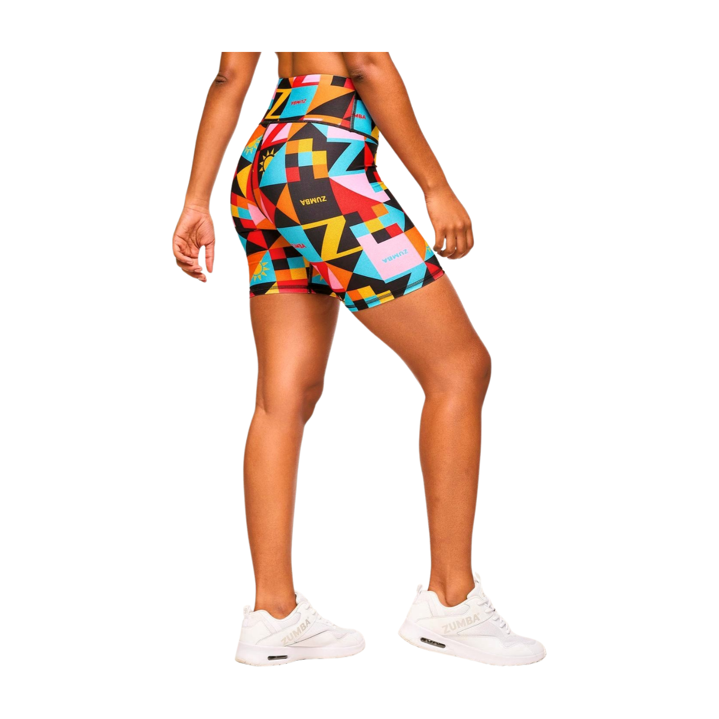 Zumba Rays High Waisted Biker Shorts (Pre-Order)