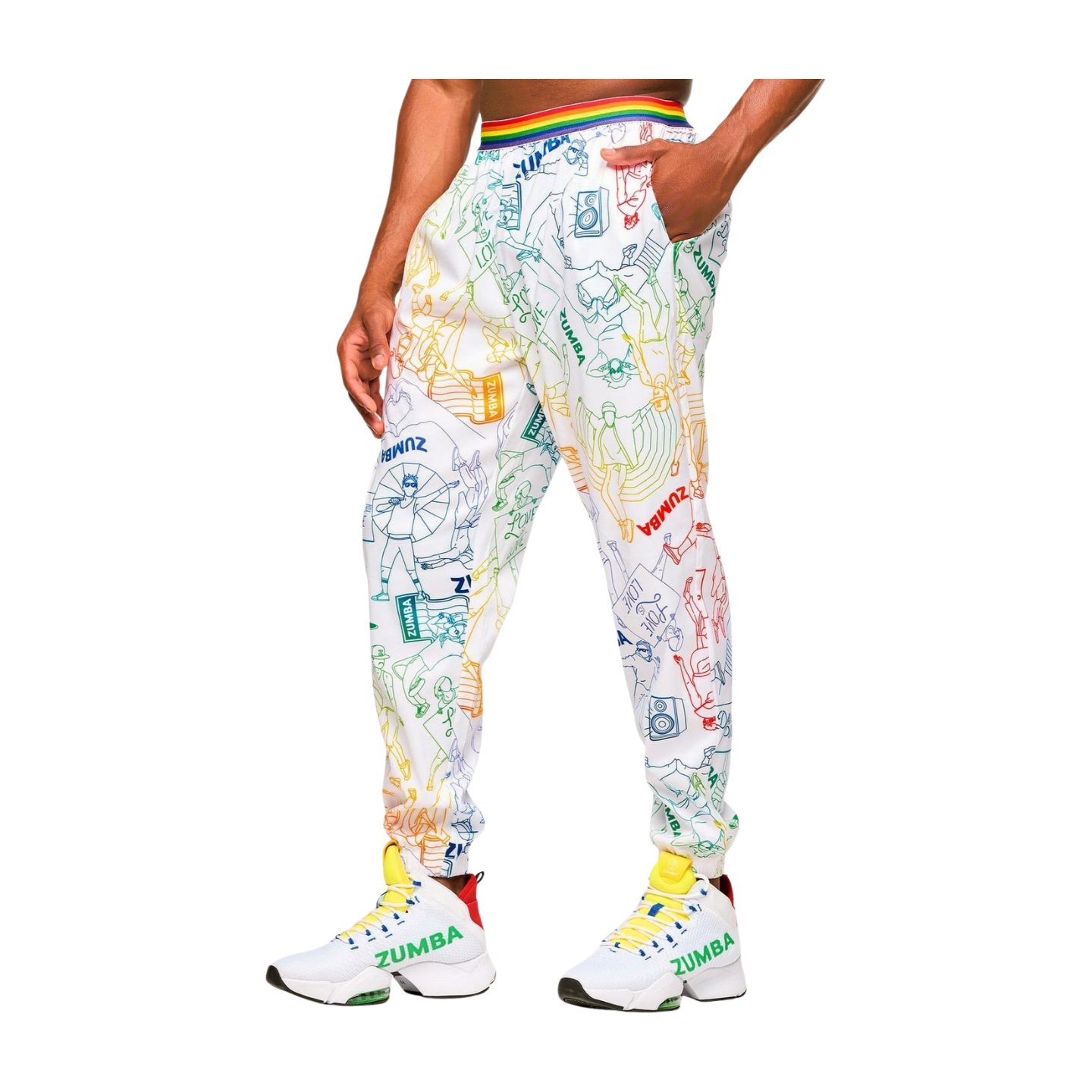 Zumba Elastic Waistband Slouch Woven Pants