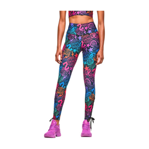 Zumba Libre High Waisted Ankle Leggings With Lace Up Details (Pre-Order)