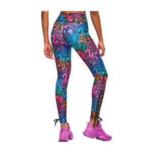 Zumba Libre High Waisted Ankle Leggings With Lace Up Details (Pre-Order)