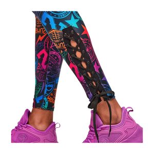 Zumba Libre High Waisted Ankle Leggings With Lace Up Details (Pre-Order)