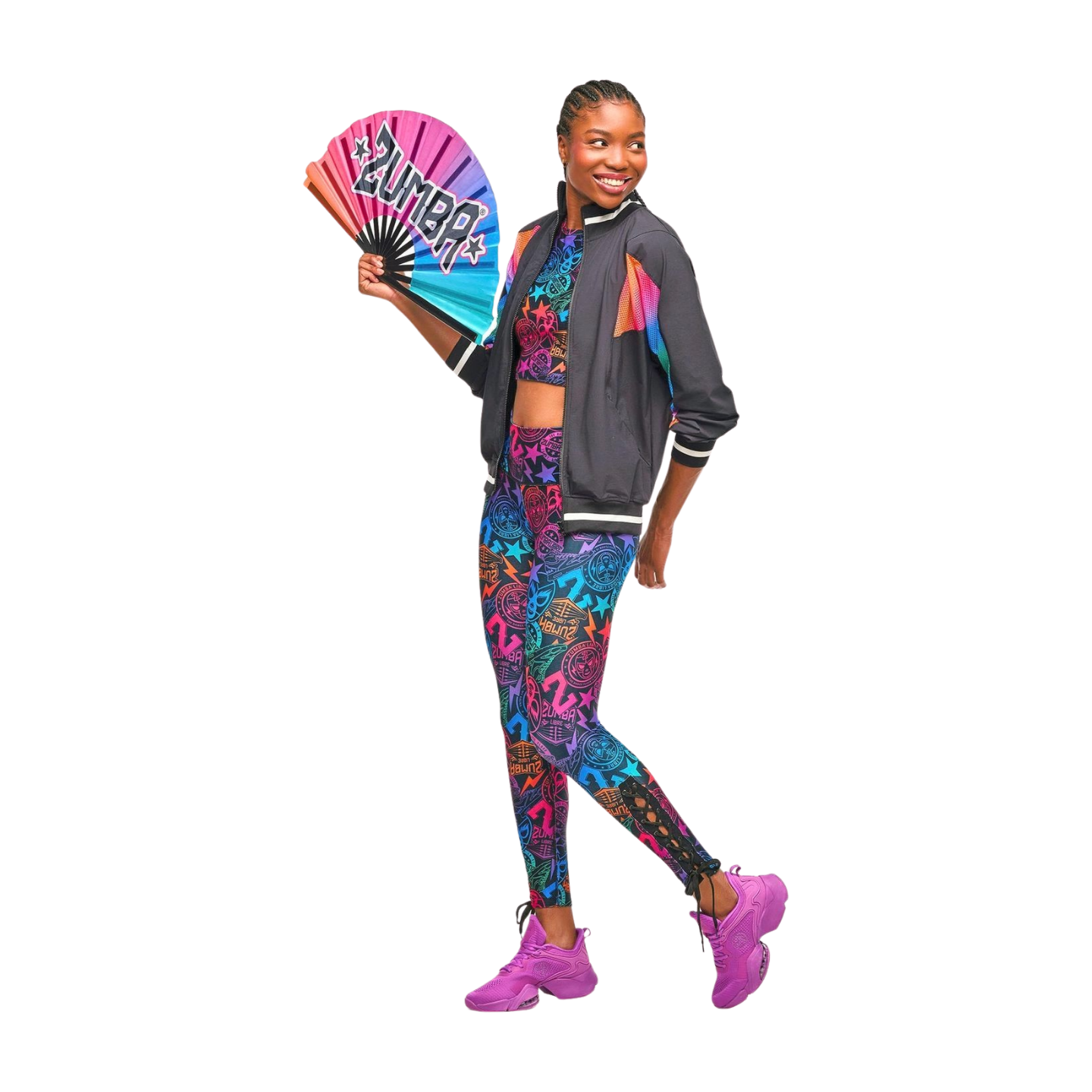 Zumba Libre High Waisted Ankle Leggings With Lace Up Details (Pre-Order)