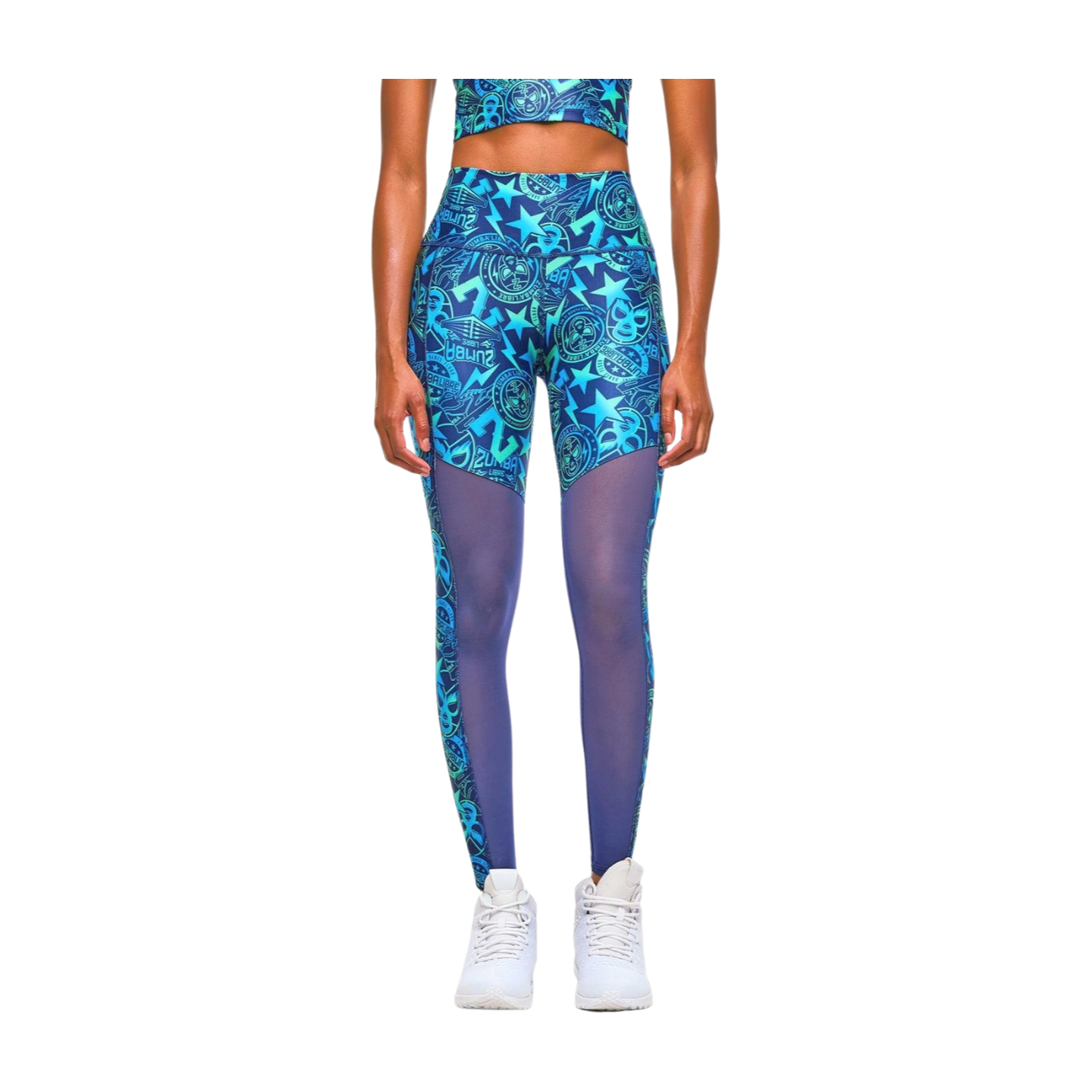 Zumba Libre High Waisted Ankle Leggings With Mesh Inserts (Pre-Order)